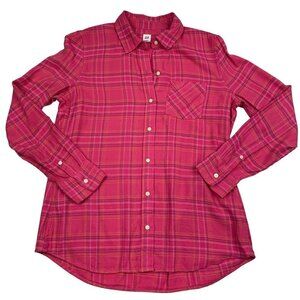 GAP Plaid Cotton/Viscose Long Sleeve Button Down Shirt Women's Size Small